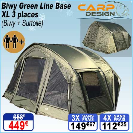 Biwy Carp Design Green Line Base XL 3 places (Biwy + Surtoile)