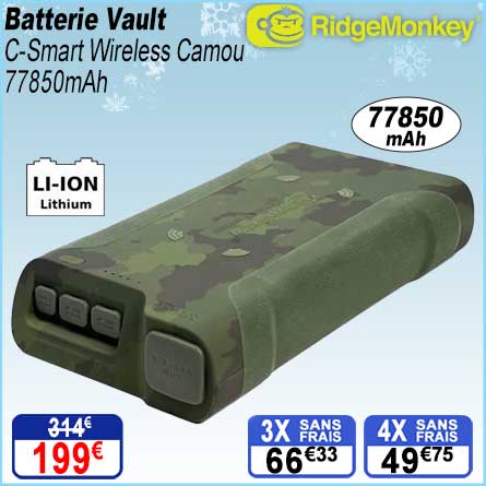 Batterie RidgeMonkey Vault C-Smart Wireless Camou 77850mAh