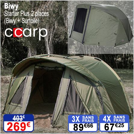 Biwy Ccarp Starter Plus 2 places (Biwy + Surtoile)