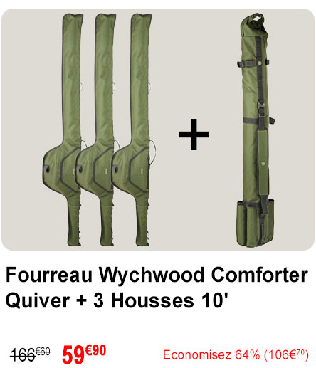 Fourreau Wychwood Comforter Quiver + 3 Housses 10'