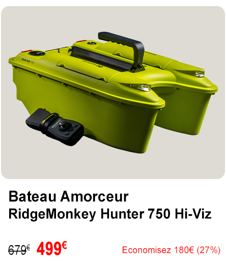 Bateau Amorceur RidgeMonkey Hunter 750 Hi-Viz