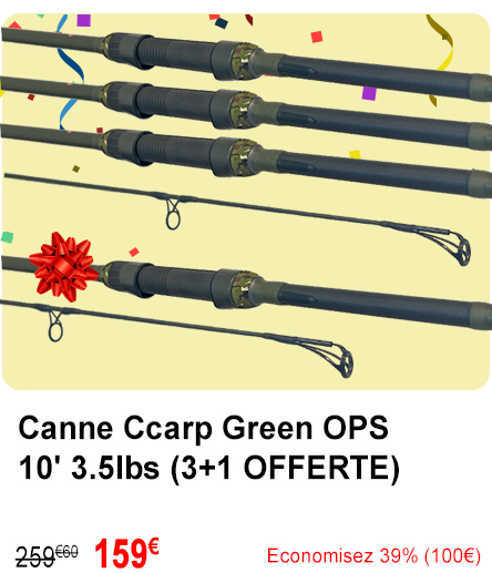 Canne Ccarp Green OPS 10' 3.5lbs (les 3) + Cadeau