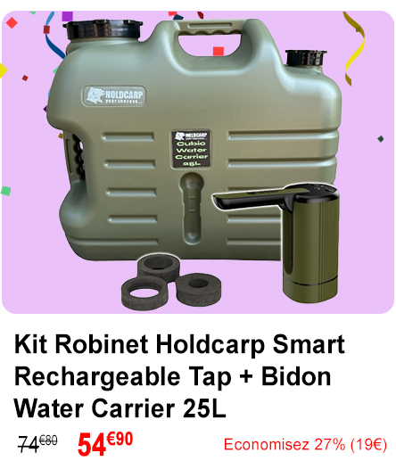 Kit Robinet Holdcarp Smart Rechargeable Tap + Bidon Water Carrier 25L