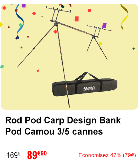 Rod Pod Carp Design Bank Pod Camou 3/5 cannes