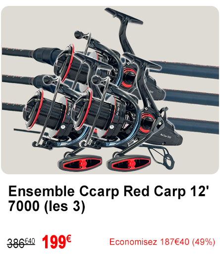 Ensemble Ccarp Red Carp 12' 7000 (les 3)
